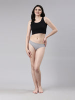 Faso Women's Cotton Inner Elastic Bikini (Pack of 3)