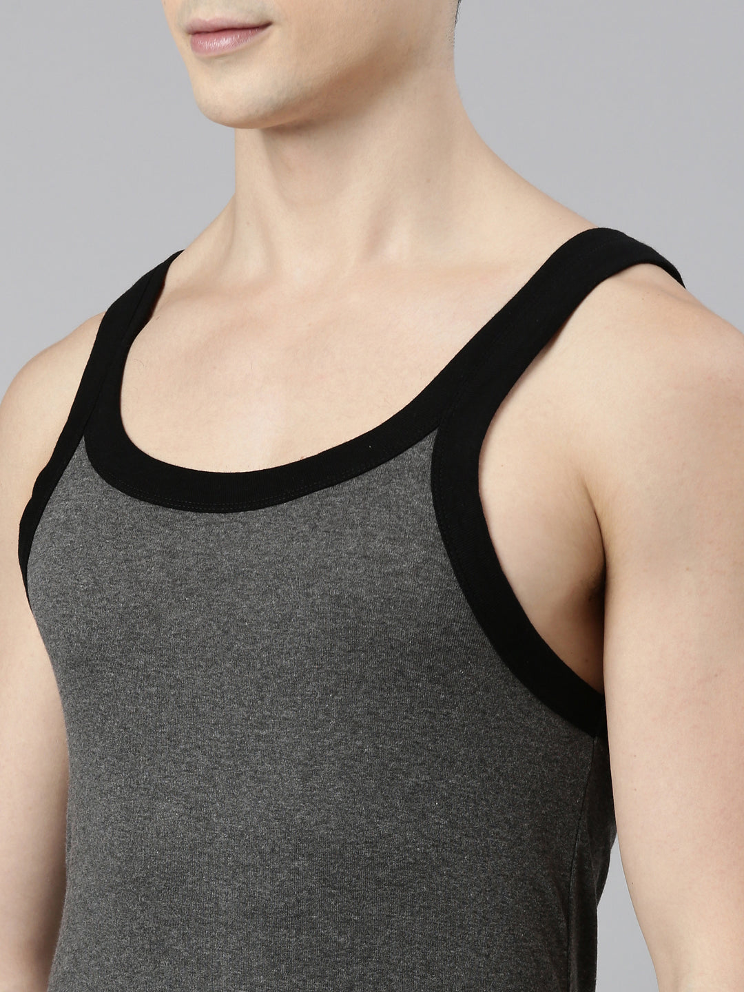 Faso Men's Cotton Racerback Color Vest