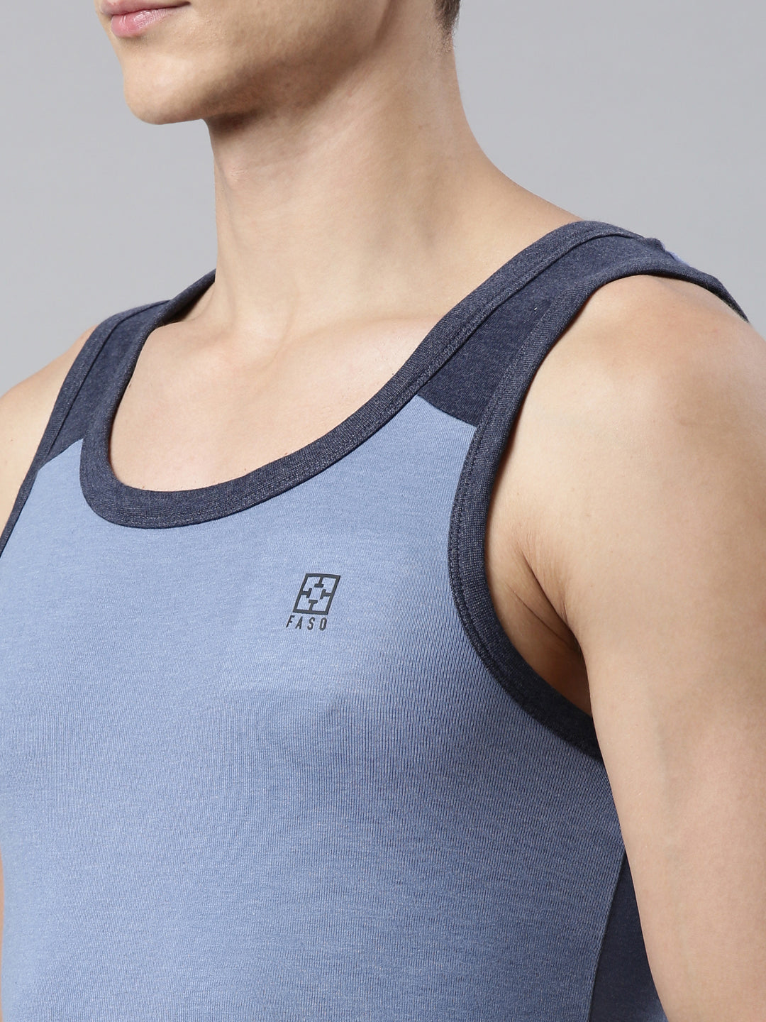 Faso Men's Cotton Color Vest