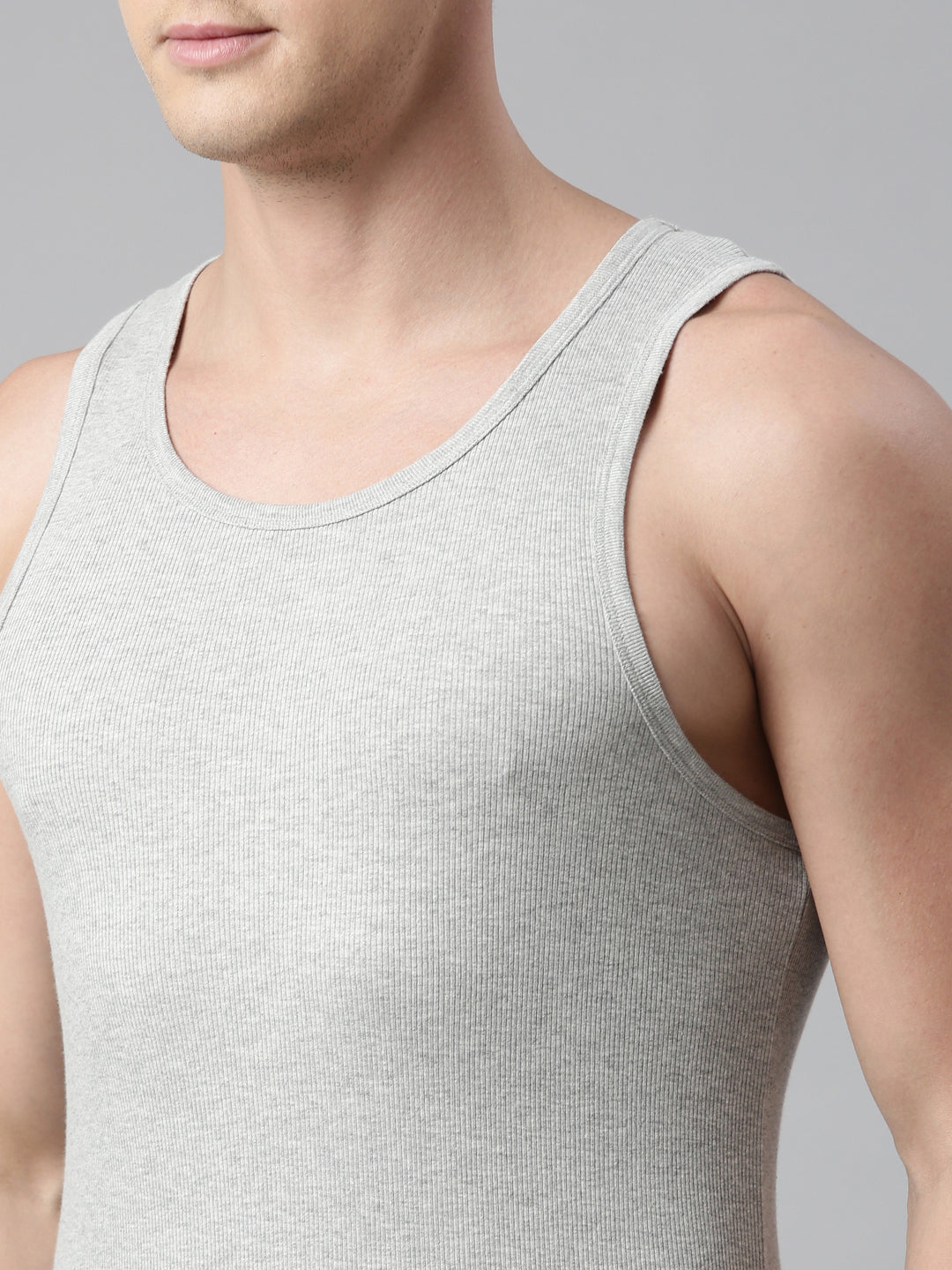 Faso Men's Cotton Rib Comfort Color Vest