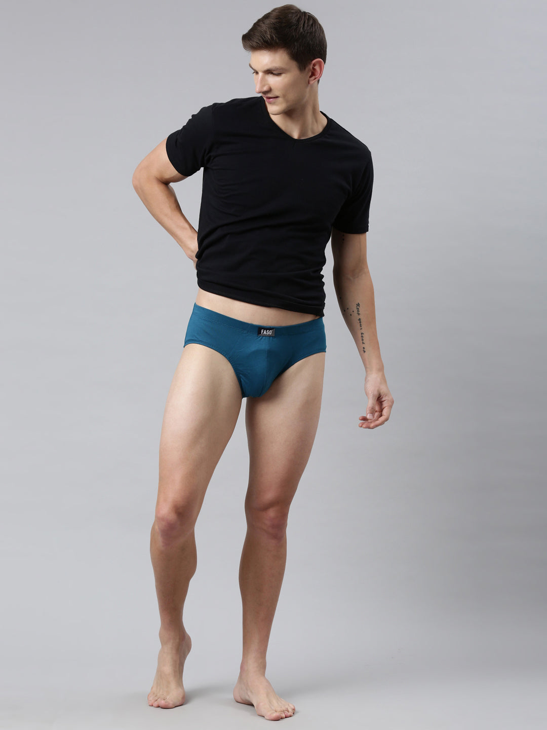 Faso Men's Cotton Inner Elastic Brief (Pack of 2)