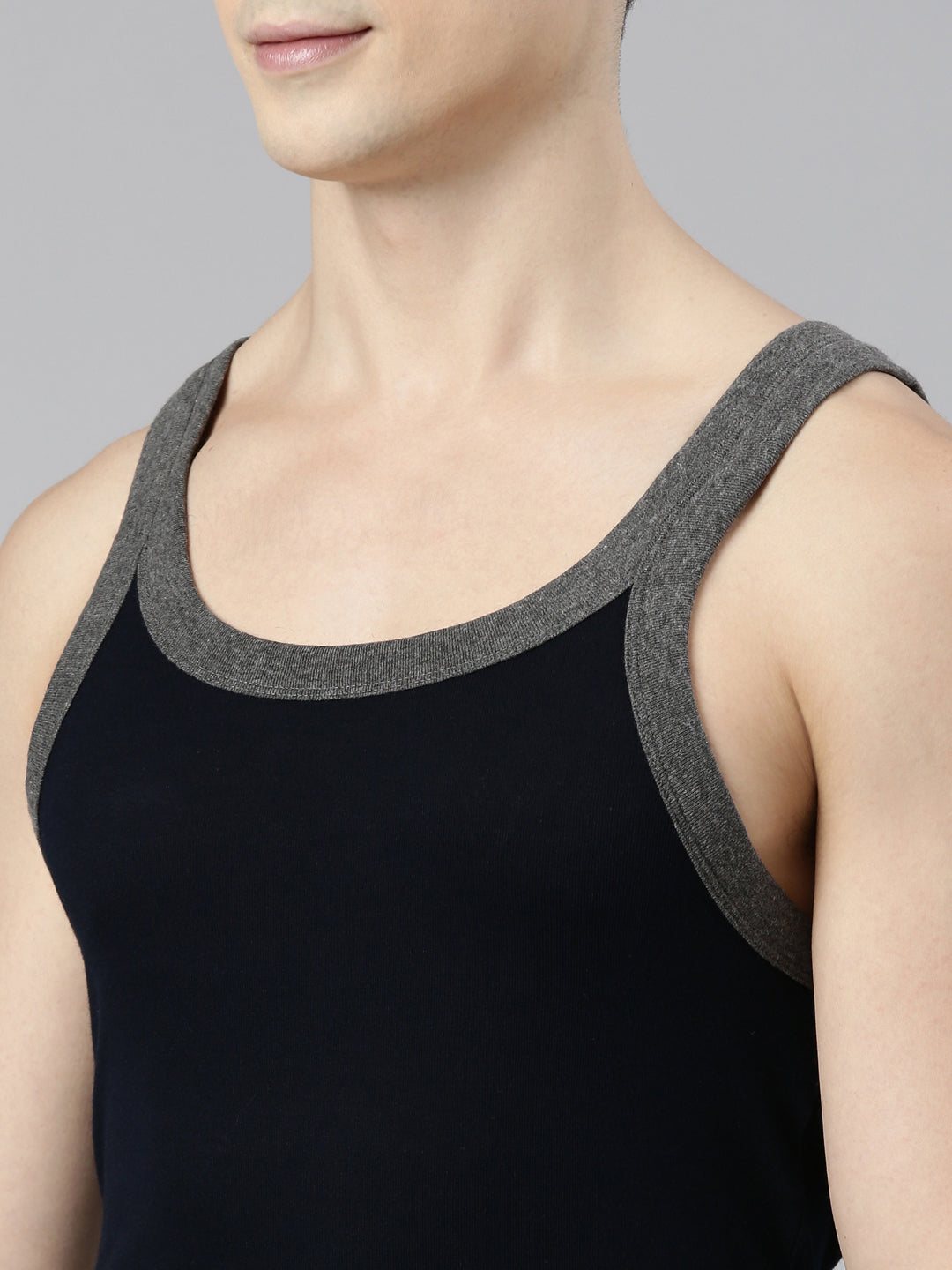 Faso Men's Cotton Racerback Color Vest