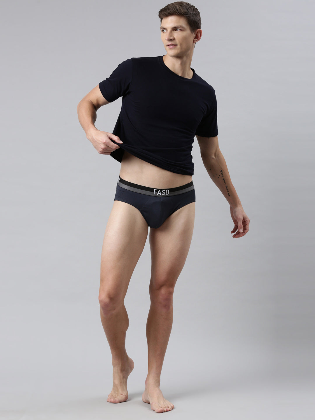 Faso Men's Cotton Outer Elastic Brief(Pack of 2)