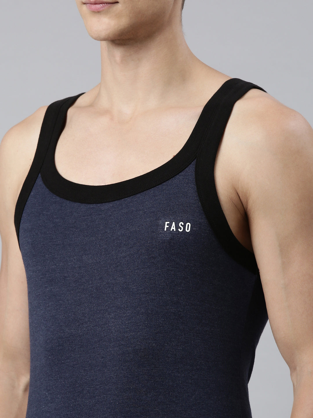 Faso Men's Premium Cotton Color Vest