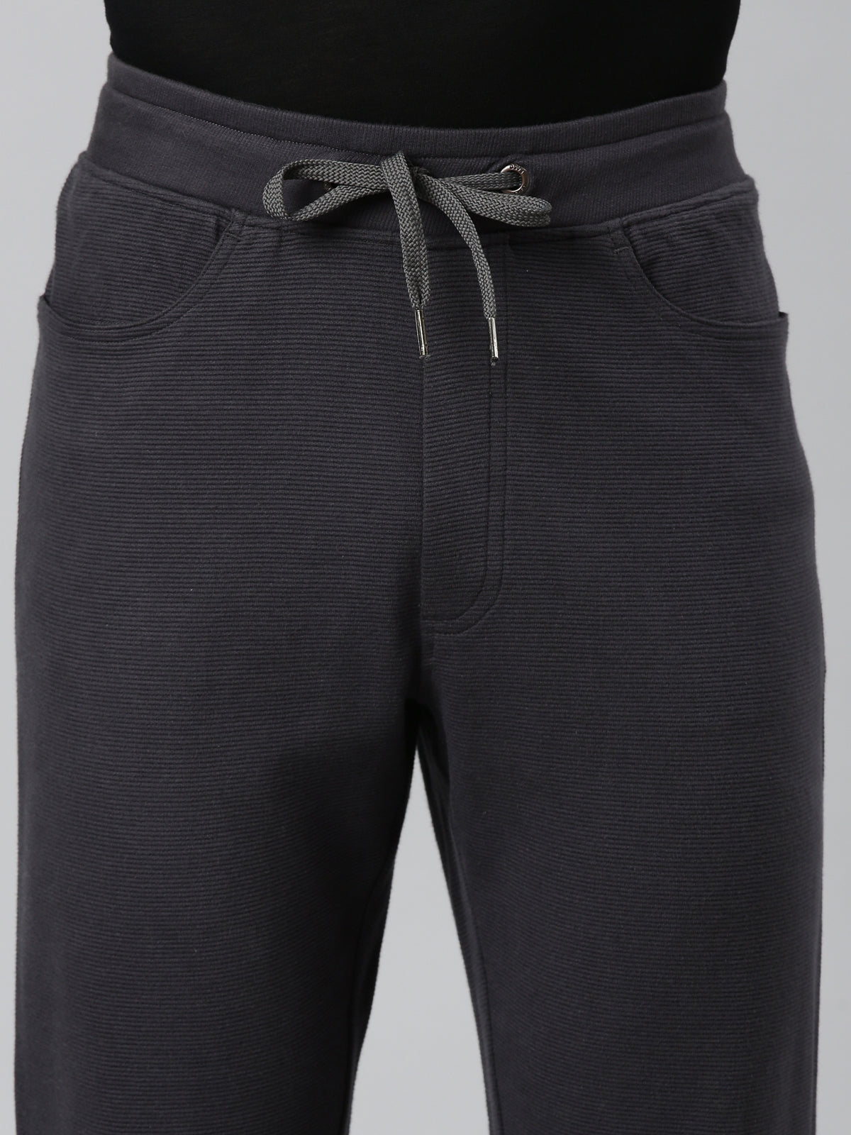 FASO Men’s Cotton Track Pants with Denim Pocket