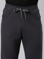 FASO Men’s Cotton Track Pants with Denim Pocket