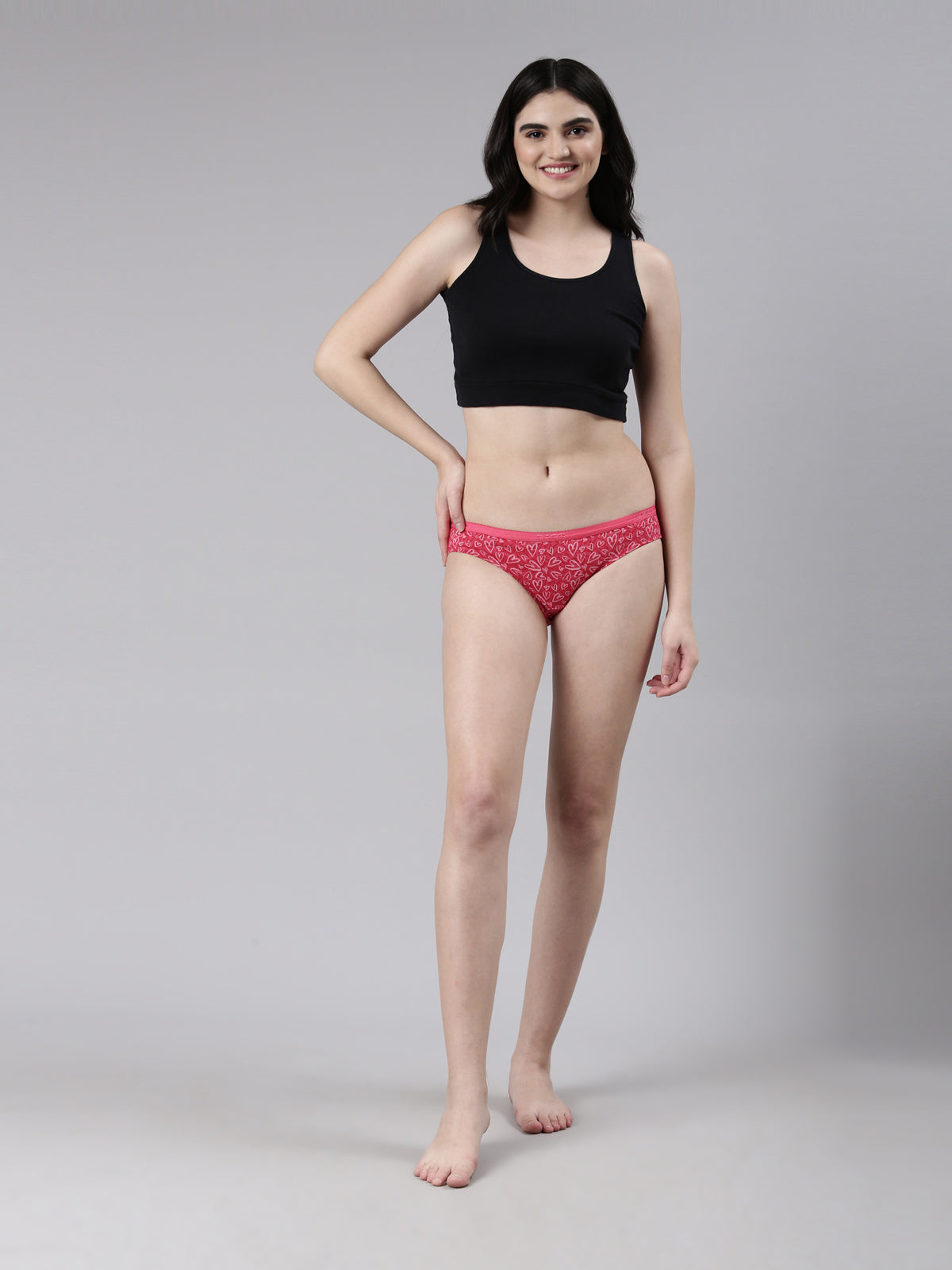 Faso Women's Cotton Outer Elastic Bikini (Pack of 3)