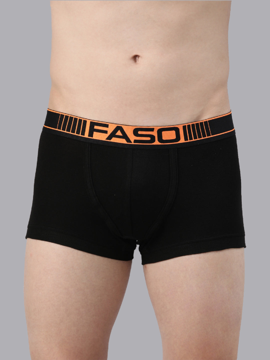 Faso Men's Cotton Neon Outer Elastic Trunk (Pack of 2)