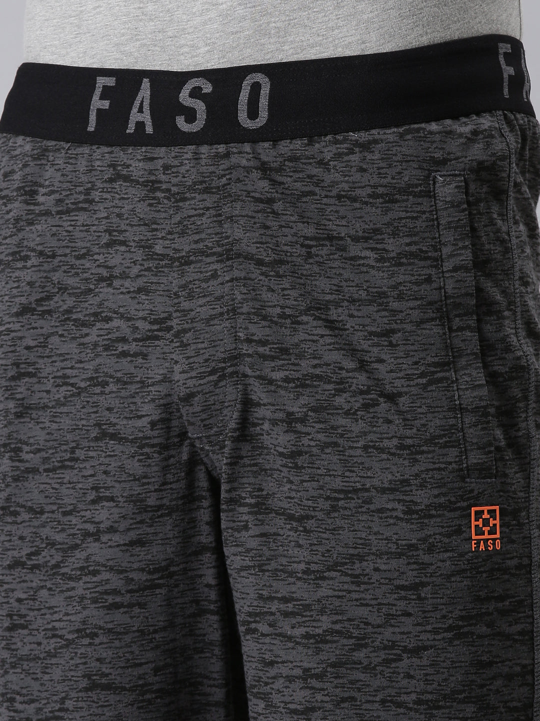Faso Men's Cotton Elastic Track Shorts