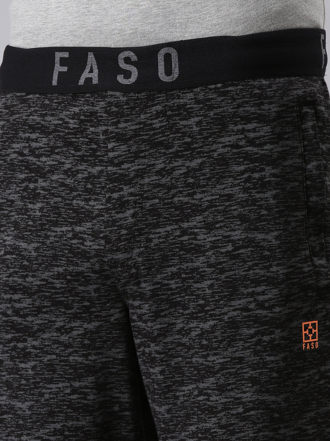 Faso Men's Cotton Elastic Track Shorts
