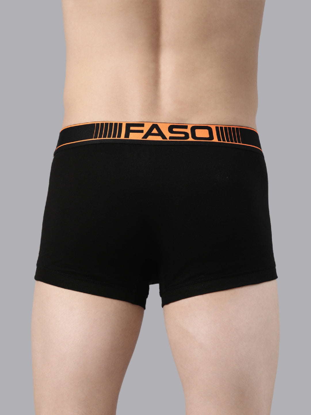 Faso Men's Cotton Neon Outer Elastic Trunk (Pack of 2)