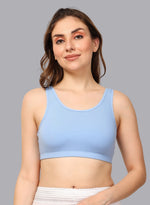 Faso Women's Cotton Beginners Sports Bra