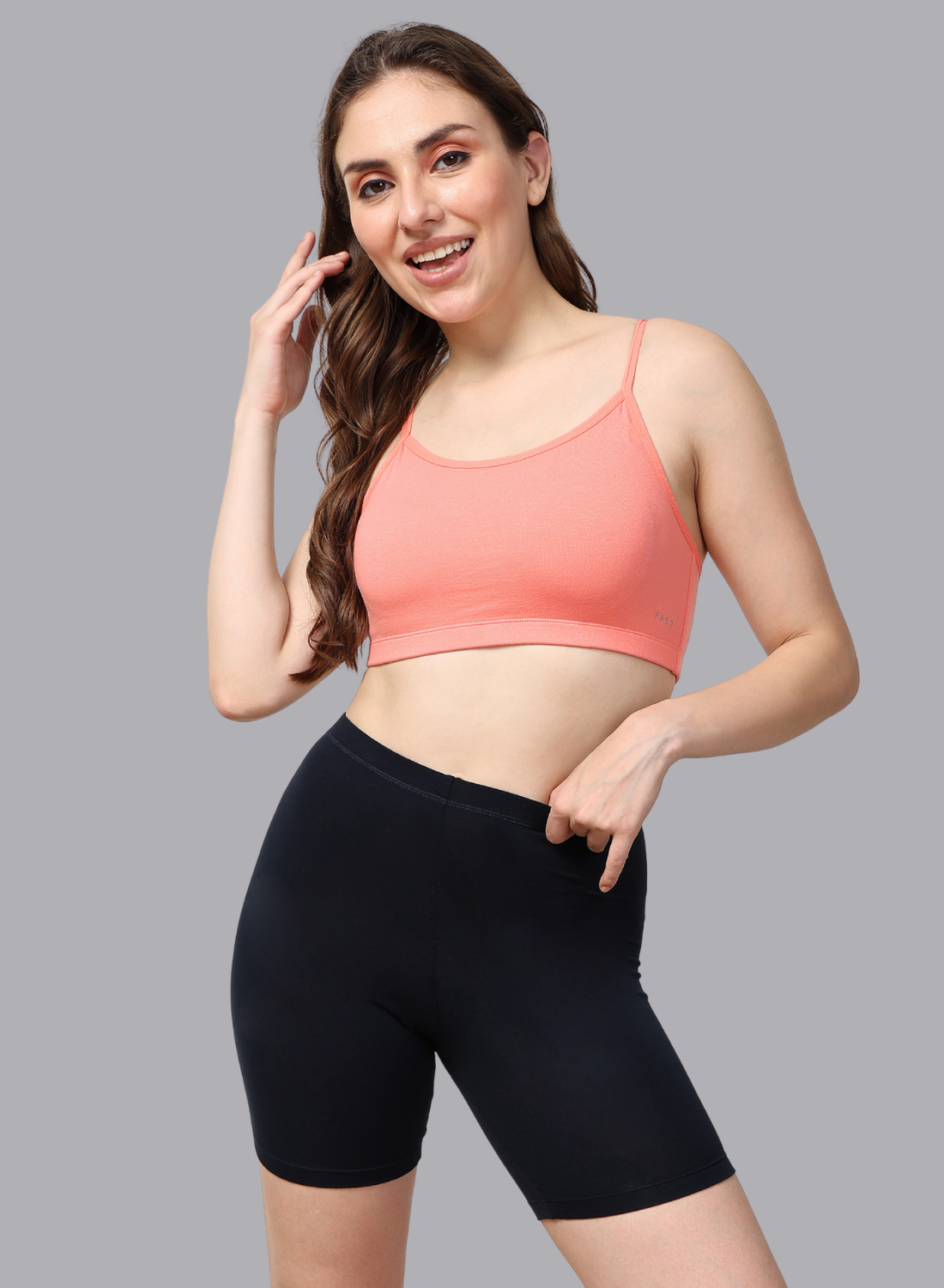 Faso Women's Cotton Beginners Bra with Strap