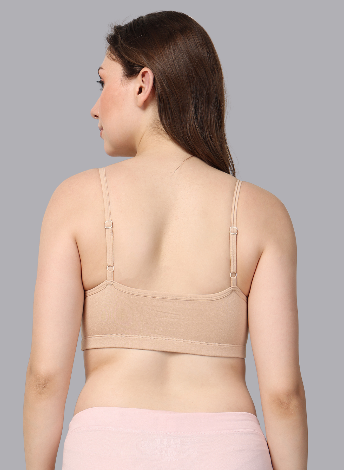 Faso Women's Cotton Beginners Bra with Strap