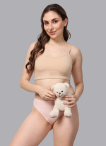 Faso Women's Cotton Beginners Bra with Strap