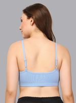 Faso Women's Cotton Beginners Bra with Strap