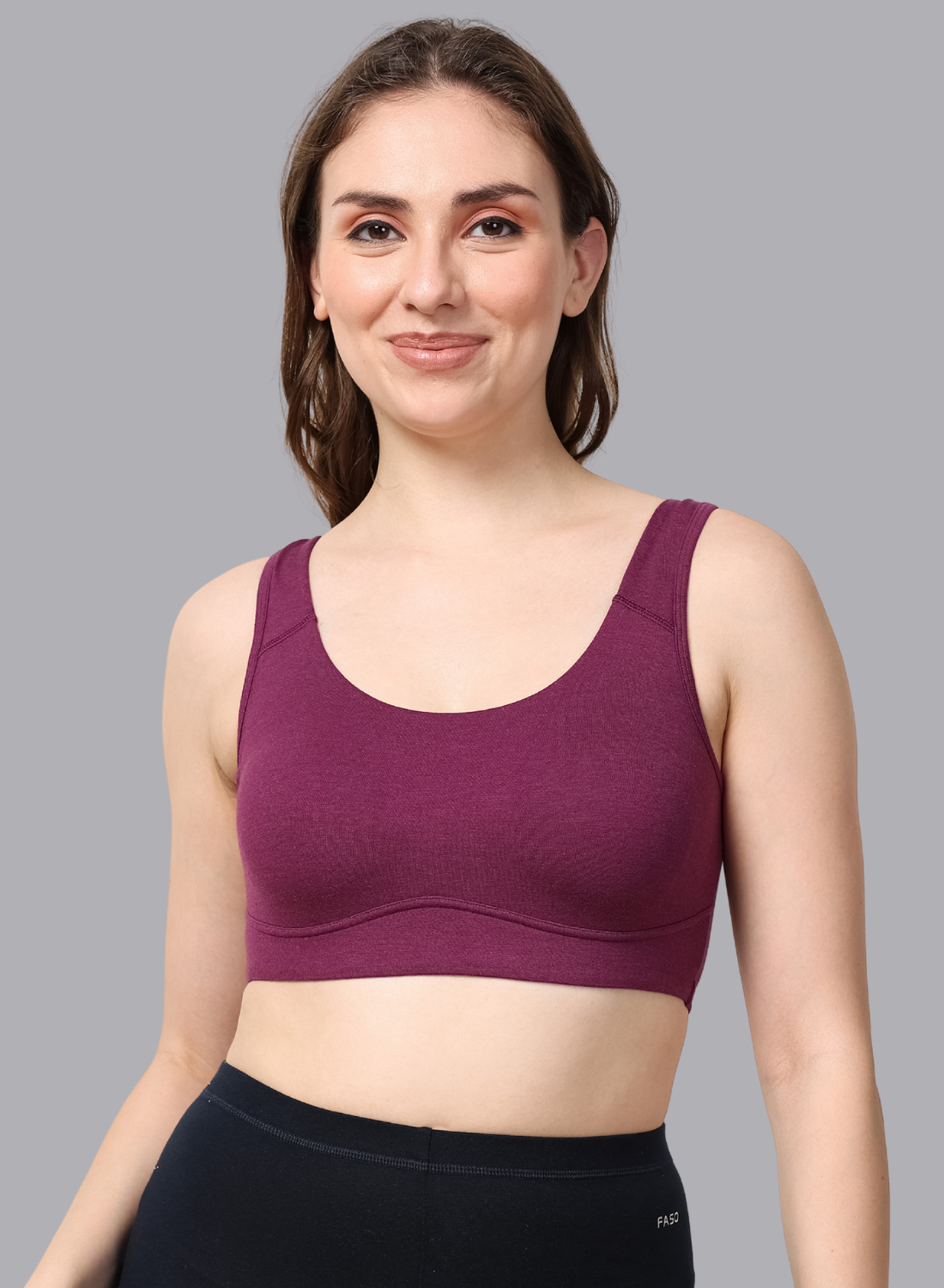 Faso Women's Cotton Moulded Sports Bra