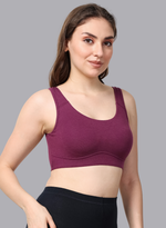 Faso Women's Cotton Moulded Sports Bra
