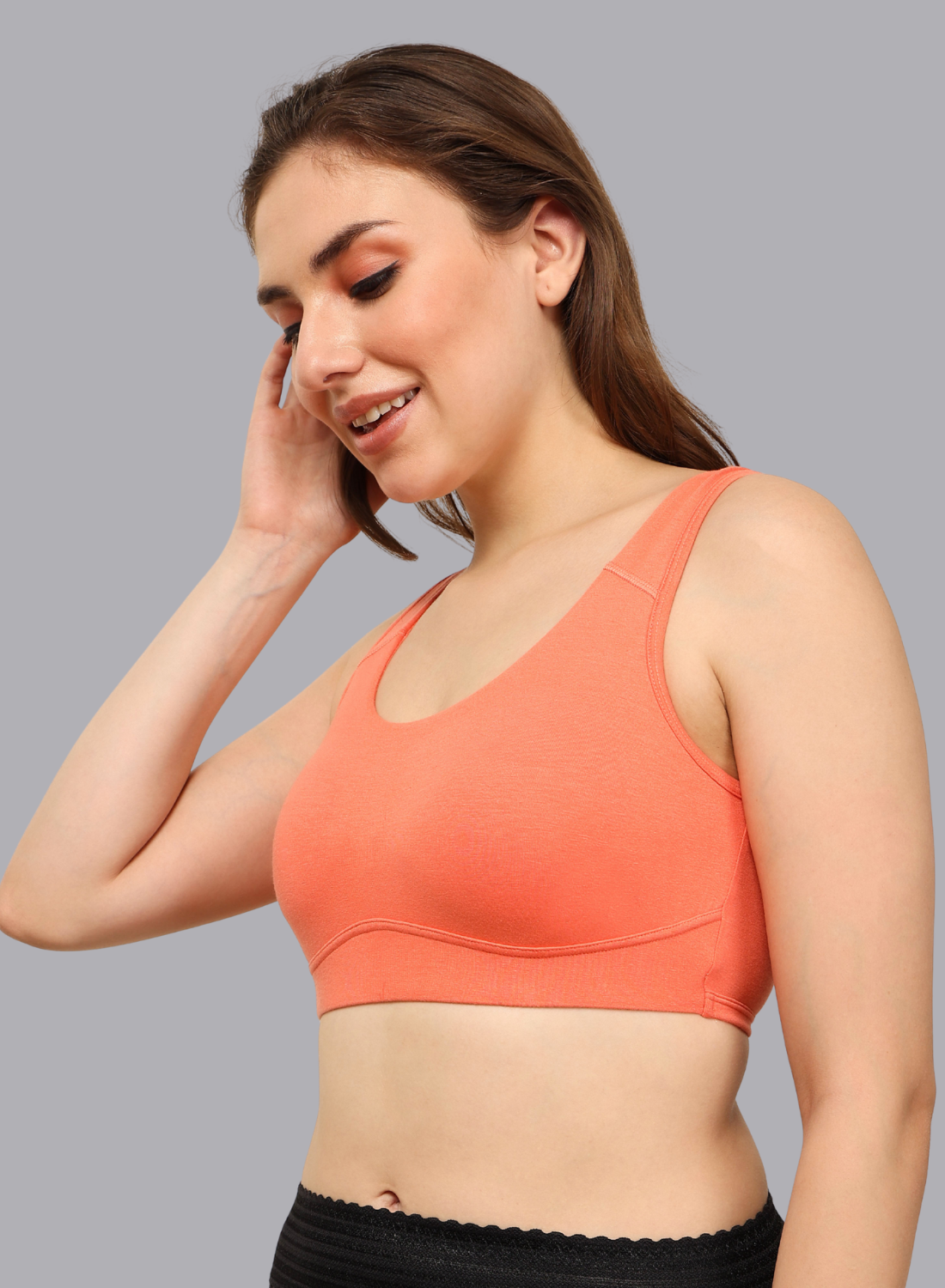 Faso Women's Cotton Moulded Sports Bra