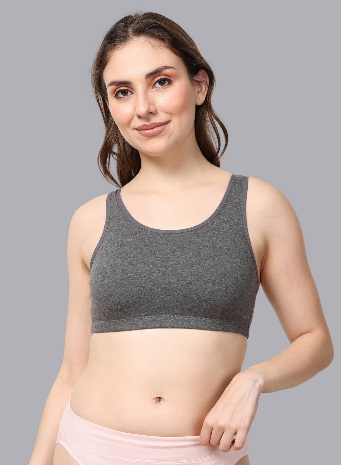 Faso Women's Cotton Beginners Sports Bra