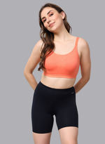 Faso Women's Cotton Sports Bra With Strap