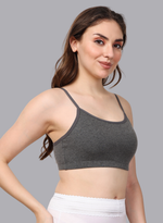 Faso Women's Cotton Beginners Bra with Strap