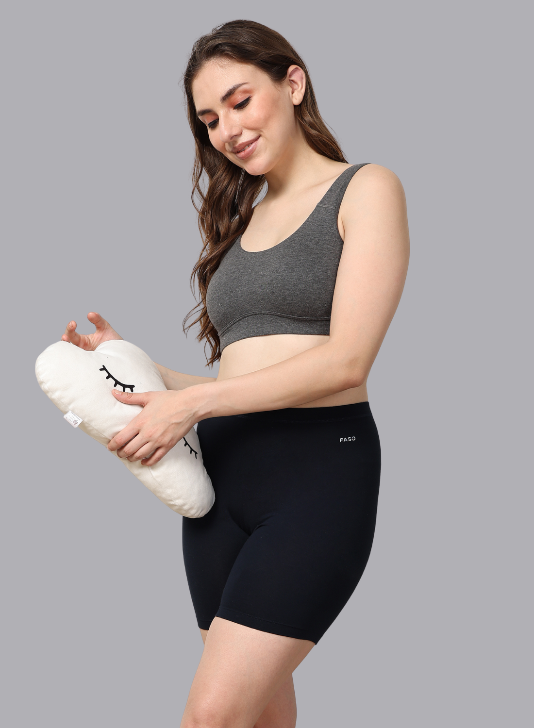 Faso Women's Cotton Moulded Sports Bra