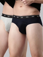 Faso Men's Cotton Outer Elastic Brief (Pack of 2)