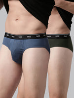 Faso Men's Cotton Outer Elastic Brief (Pack of 2)