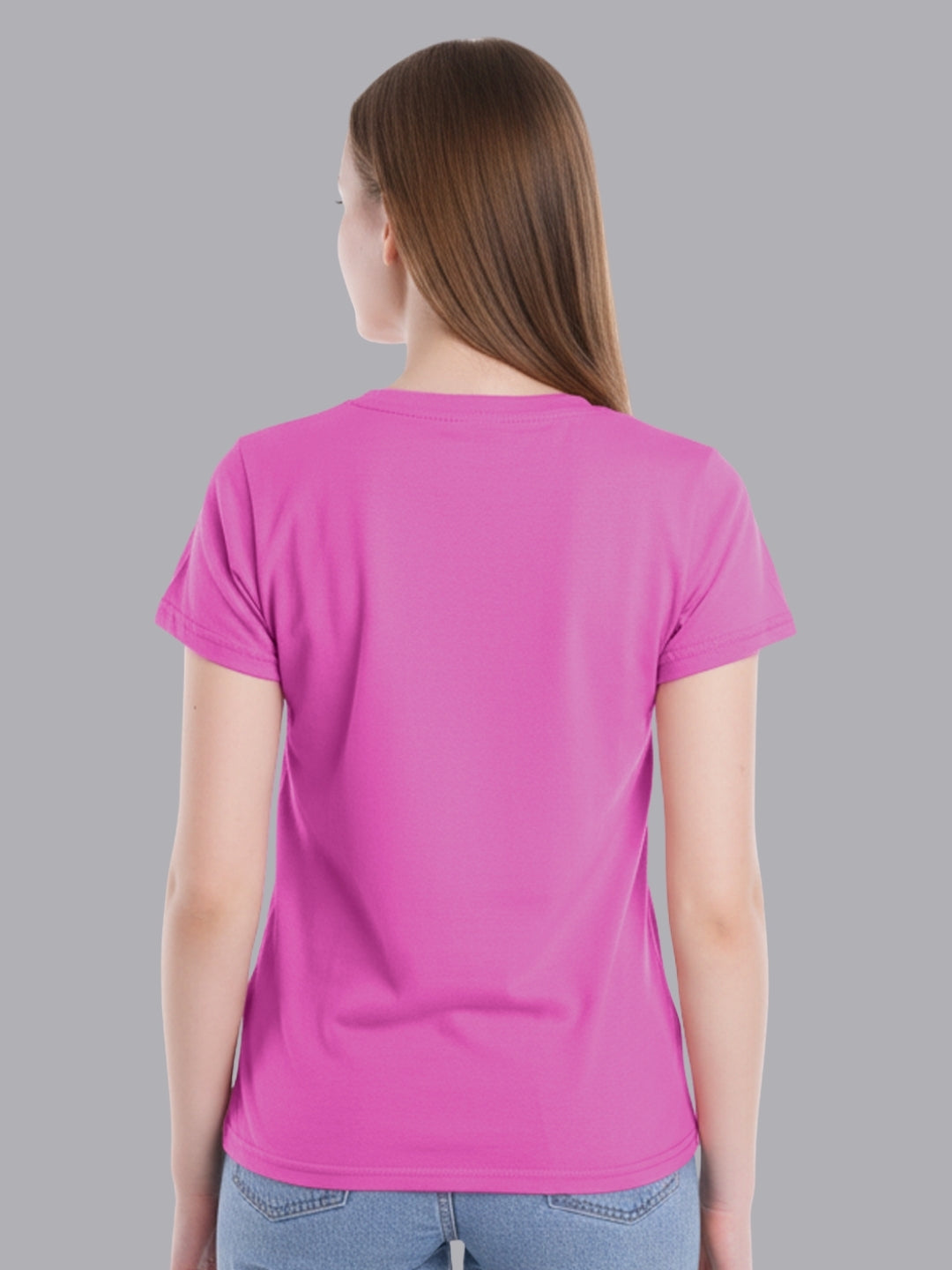 FASO Women’s Cotton Pink& Red Round Neck T-shirt (Pack of 2)