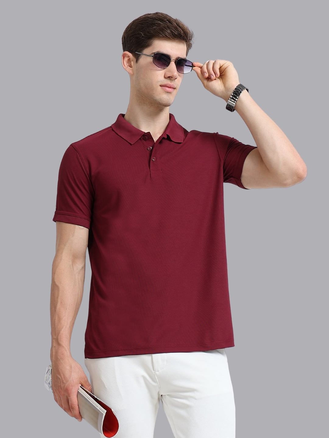 FASO Men's Polyester Polo T-shirt