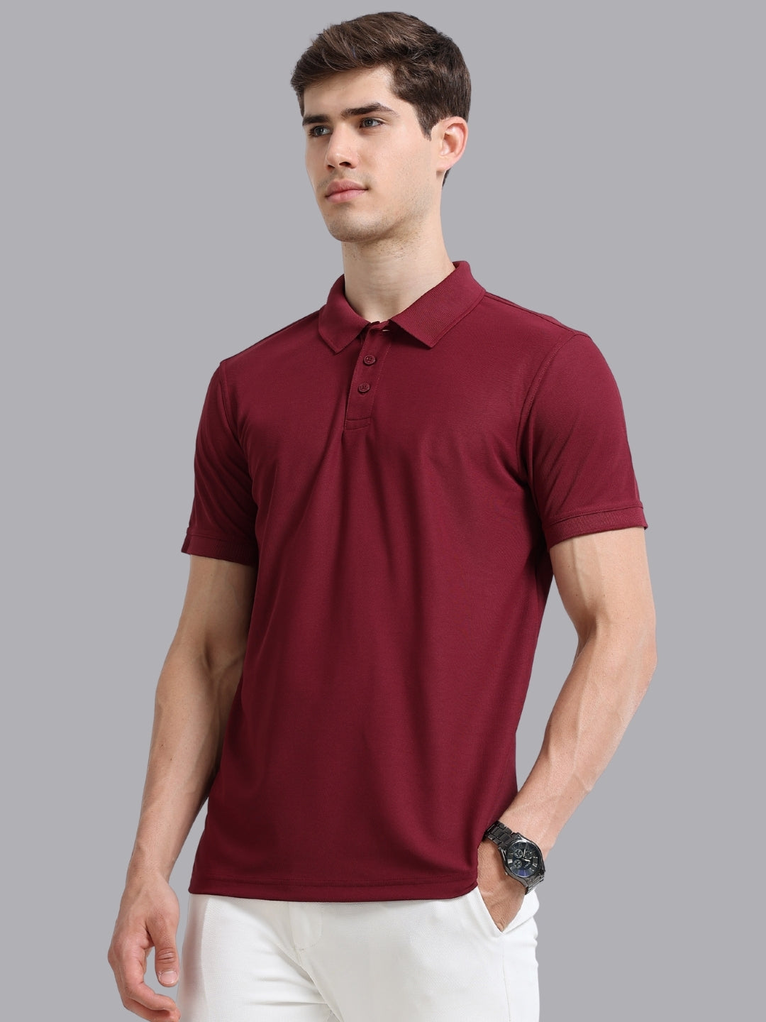 FASO Men's Polyester Polo T-shirt