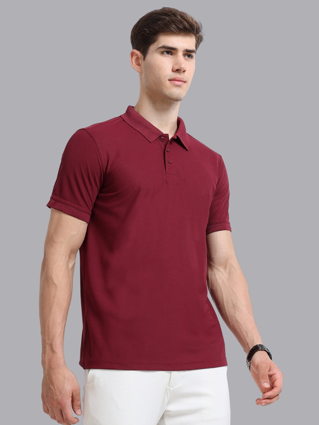 FASO Men's Polyester Polo T-shirt