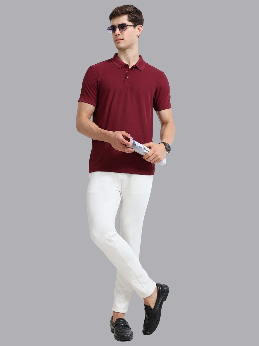FASO Men's Polyester Polo T-shirt