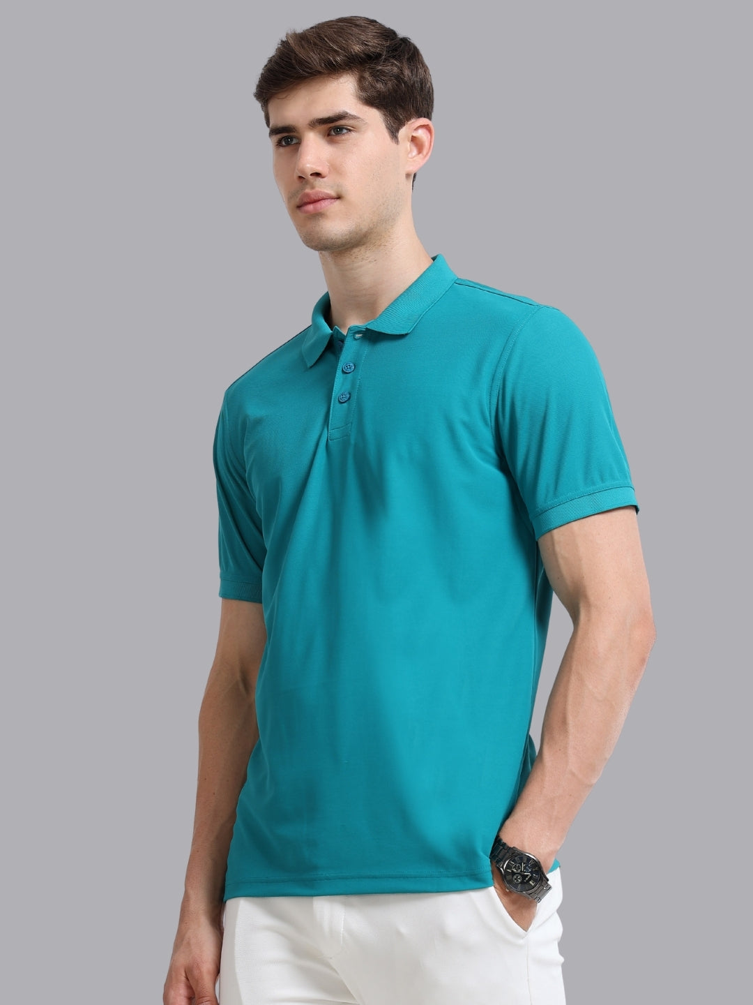 FASO Men's Polyester Polo T-shirt