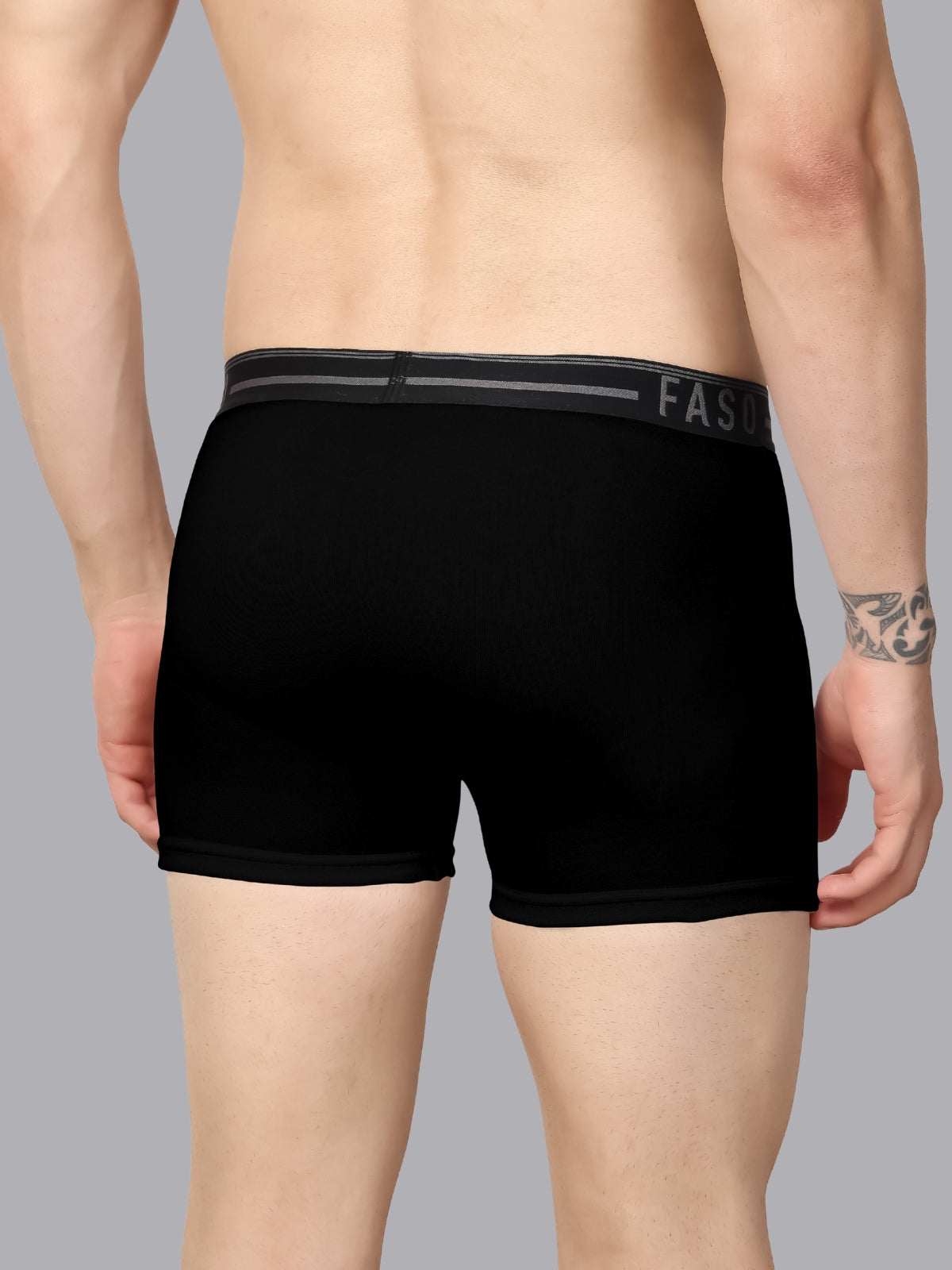 Faso Men's Cotton Outer Elastic Trunk (Pack of 2)
