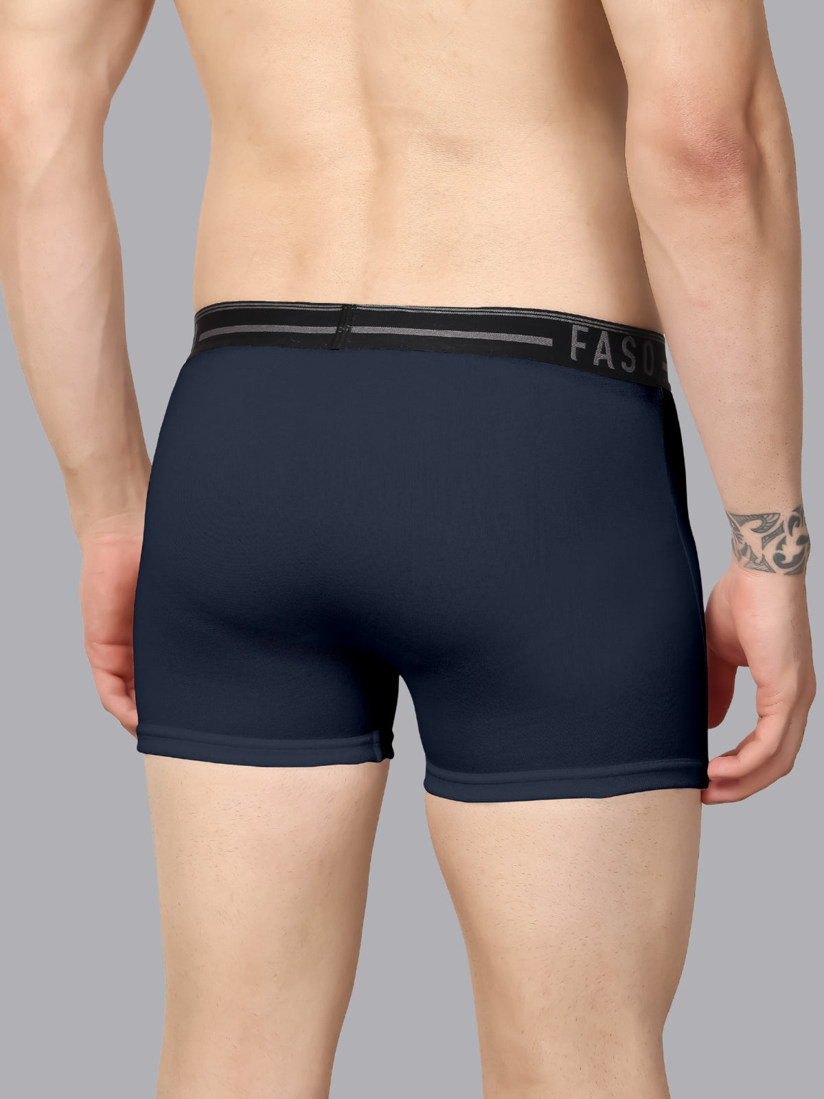 Faso Men's Cotton Outer Elastic Trunk (Pack of 2)