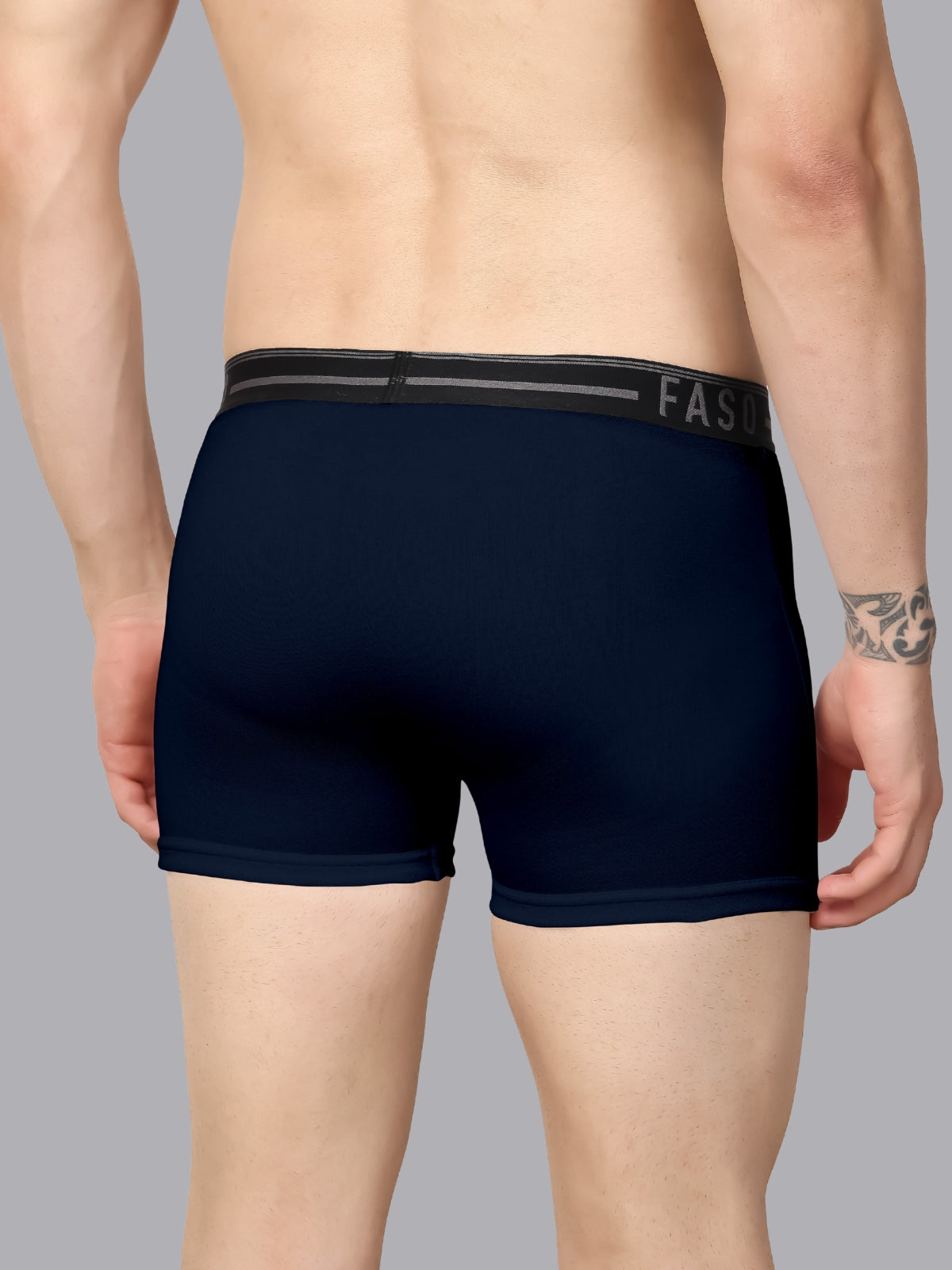 Faso Men's Cotton Outer Elastic Trunk (Pack of 2)