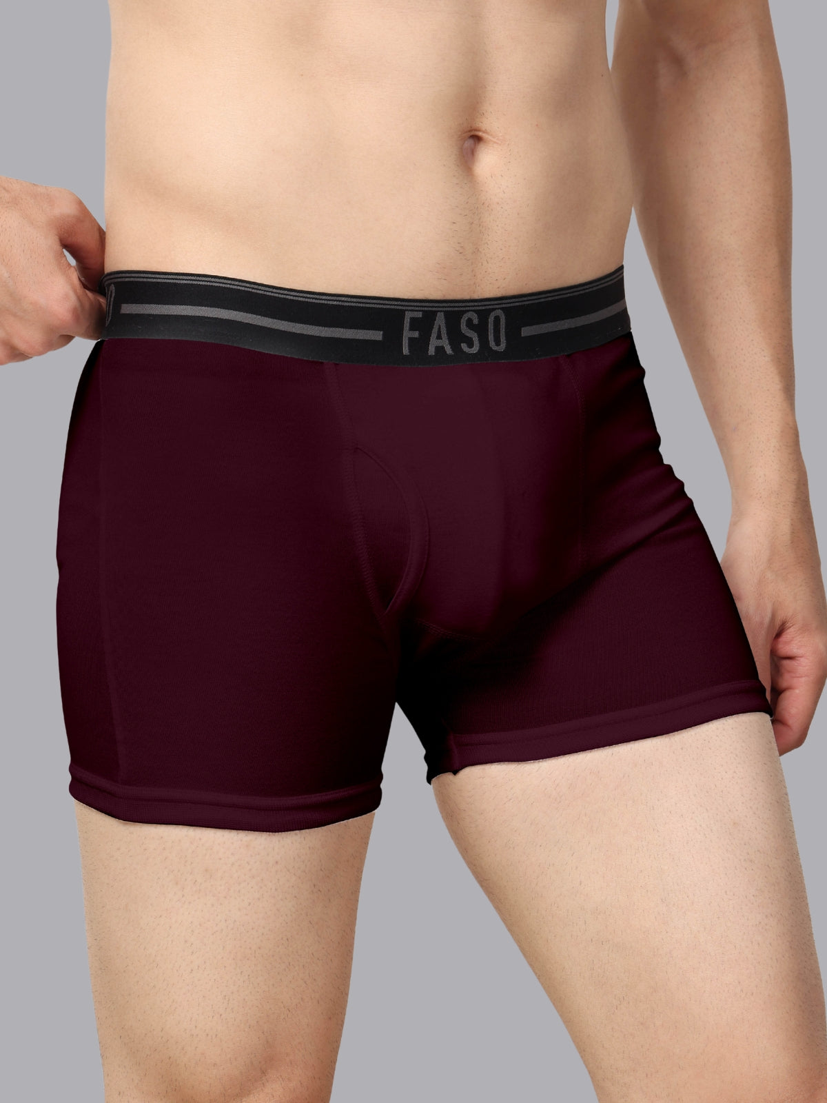 Faso Men's Cotton Outer Elastic Trunk (Pack of 2)