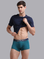 Faso Men's Cotton Neon Outer Elastic Trunk (Pack of 2)