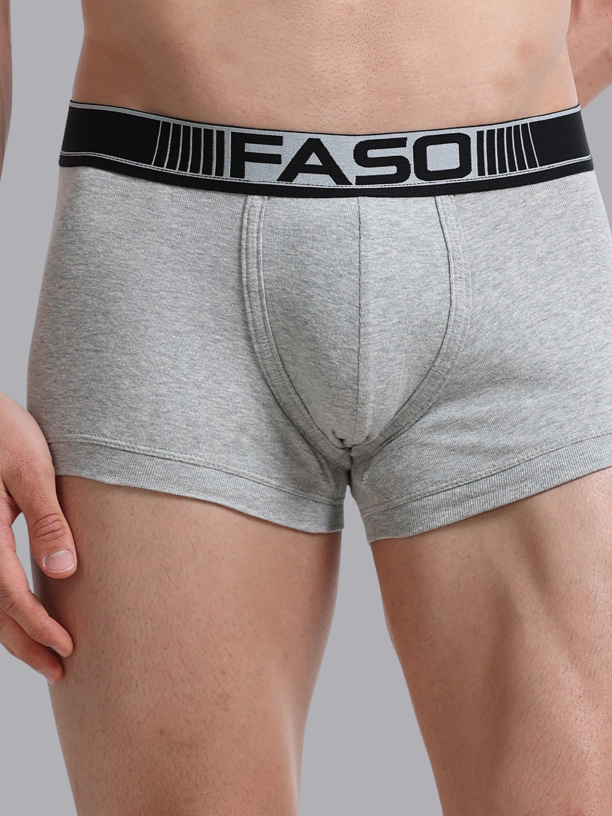 Faso Men's Cotton Neon Outer Elastic Trunk (Pack of 2)