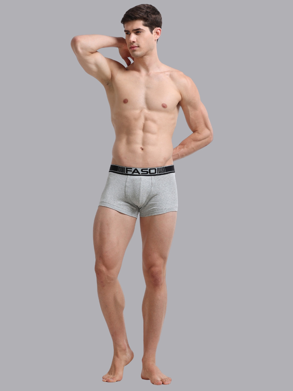 Faso Men's Cotton Neon Outer Elastic Trunk (Pack of 2)