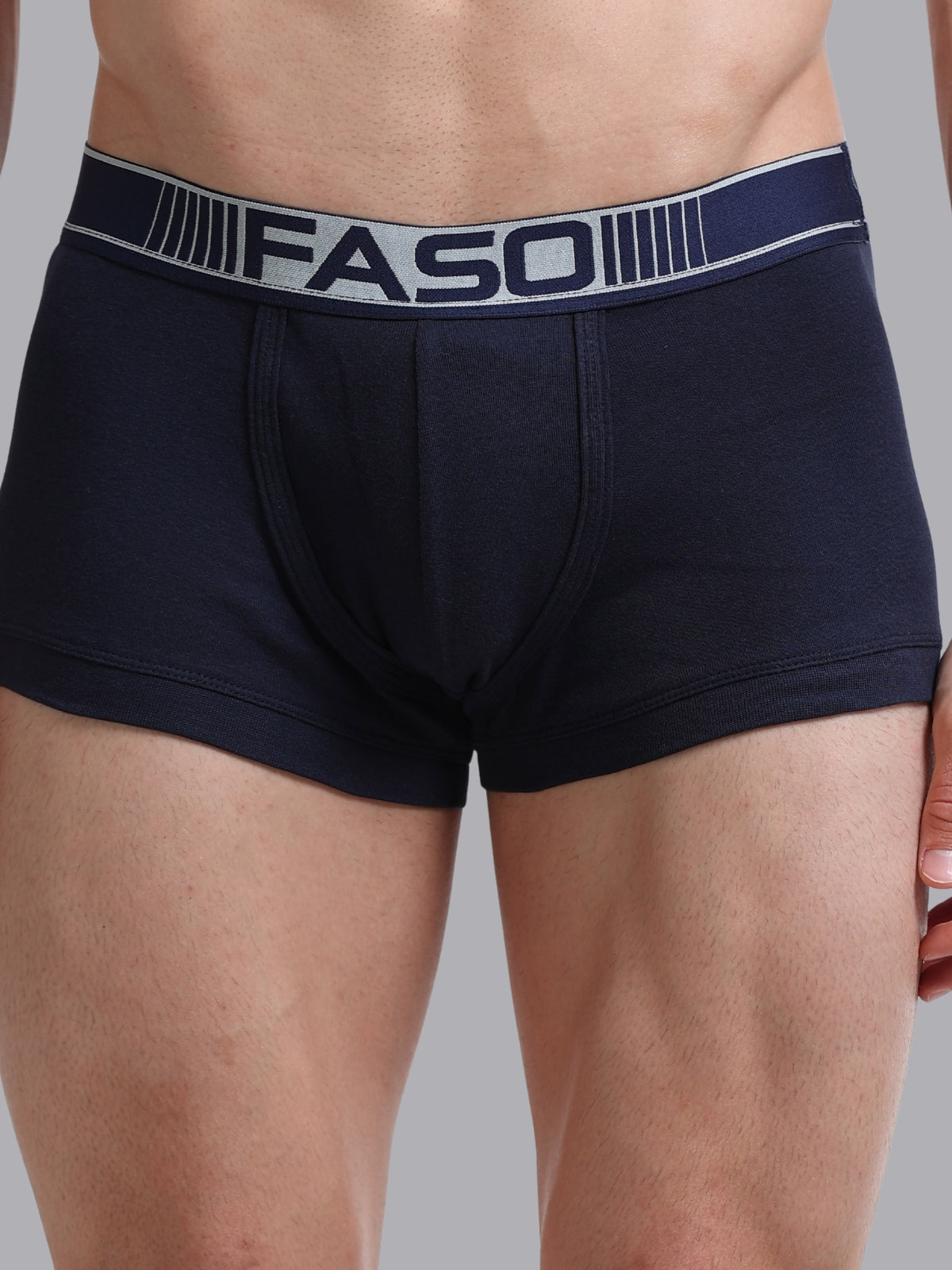 Faso Men's Cotton Neon Outer Elastic Trunk (Pack of 2)