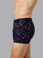 Faso Men's Cotton Outer Elastic All Over Print Trunk