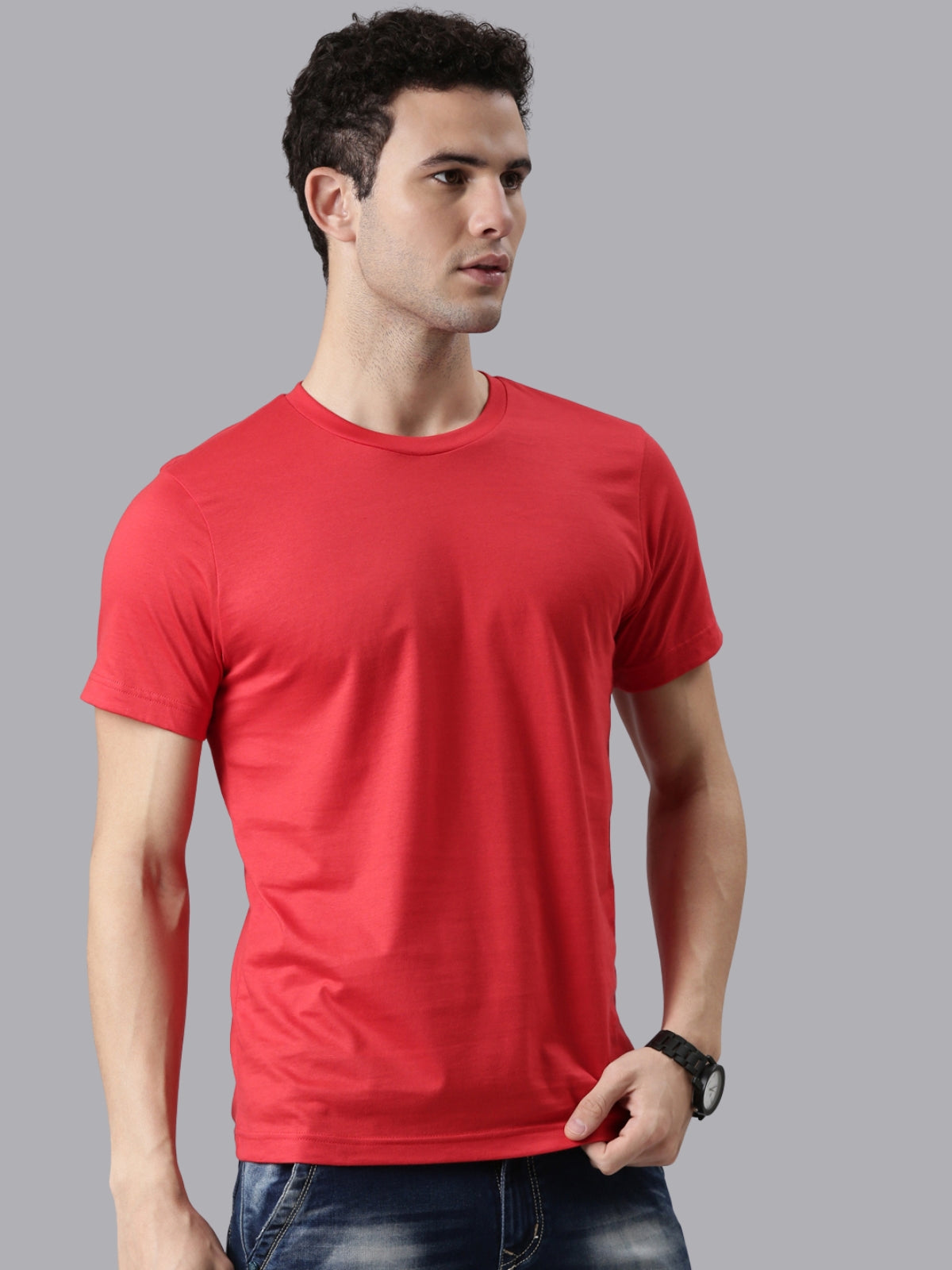 FASO Men’s Cotton Crew Neck Casual T-Shirt