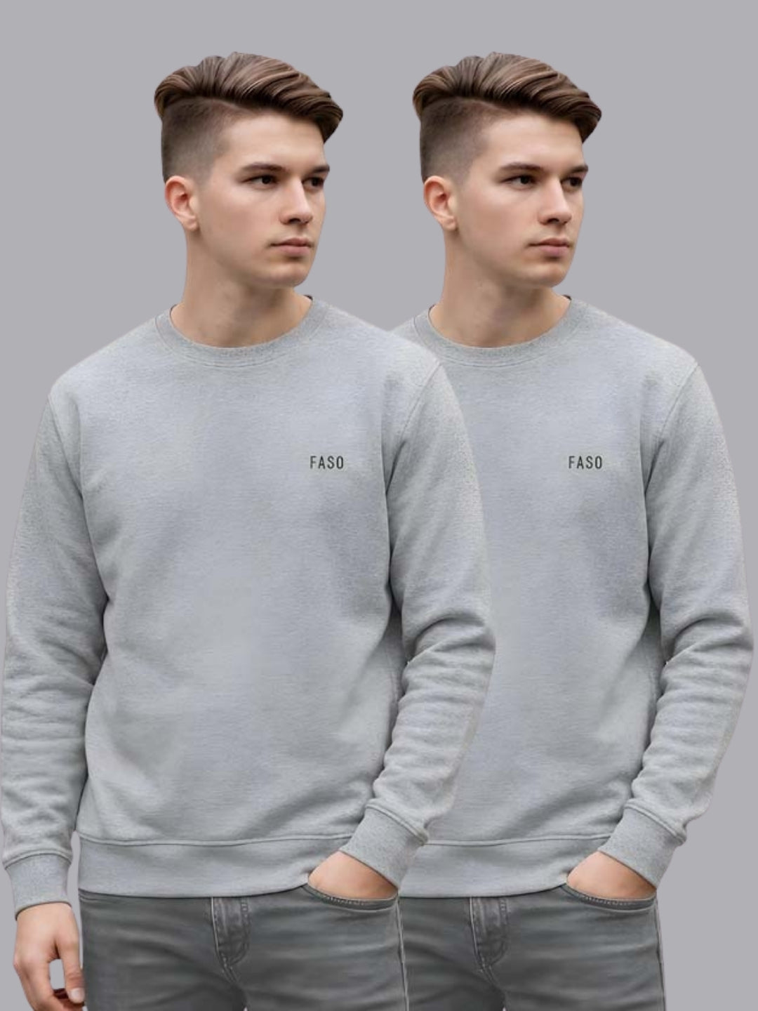 FASO Men’s Full Sleeve T-Shirt (Pack of 2)