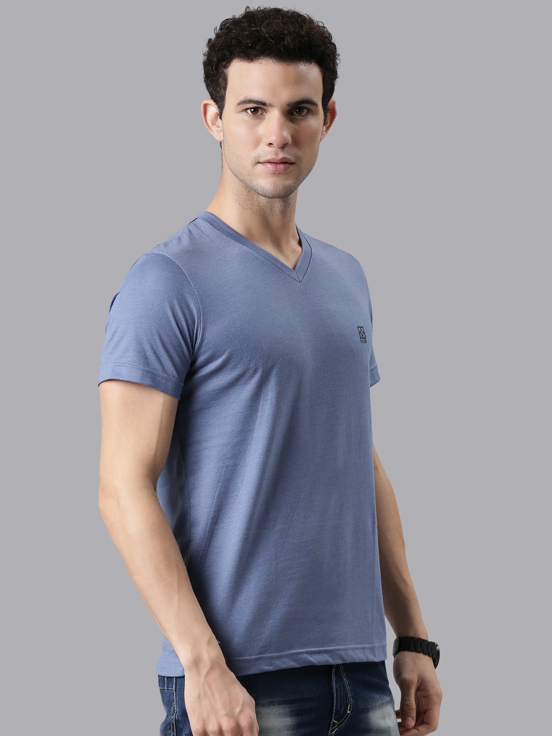FASO Men’s Soft Cotton V-Neck T-Shirt