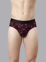 Faso Men's Cotton Outer Elastic All Over Print Brief