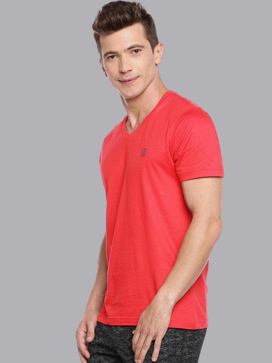 FASO Men’s Soft Cotton V-Neck T-Shirt