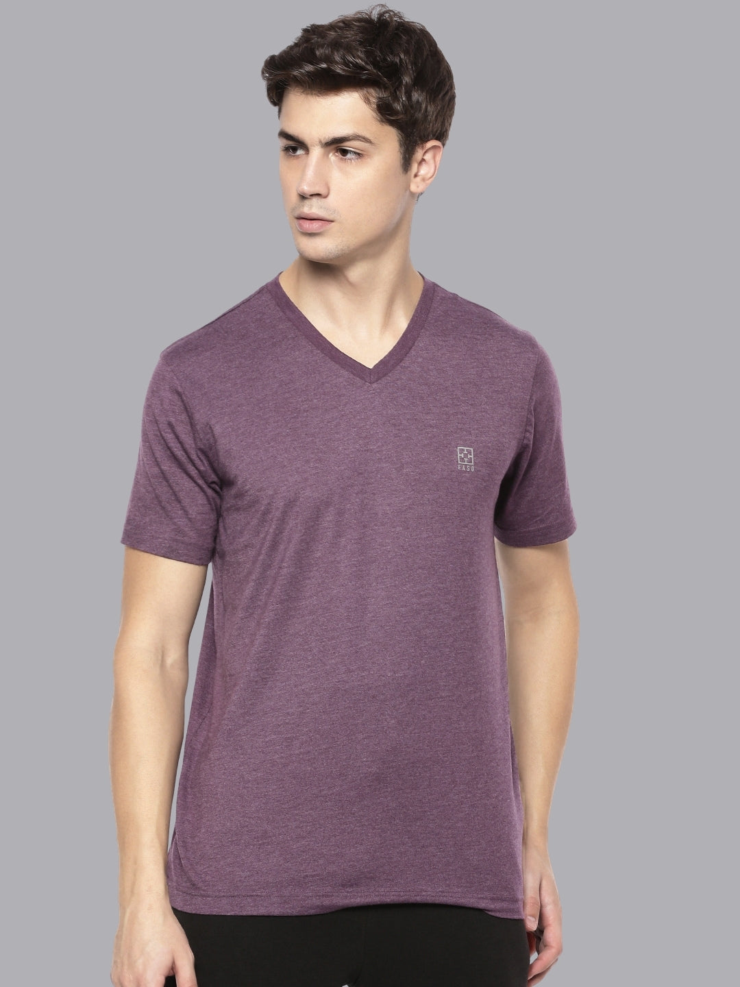 FASO Men’s Soft Cotton V-Neck T-Shirt